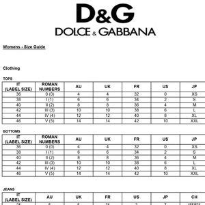 dolce gabbana belt size chart.